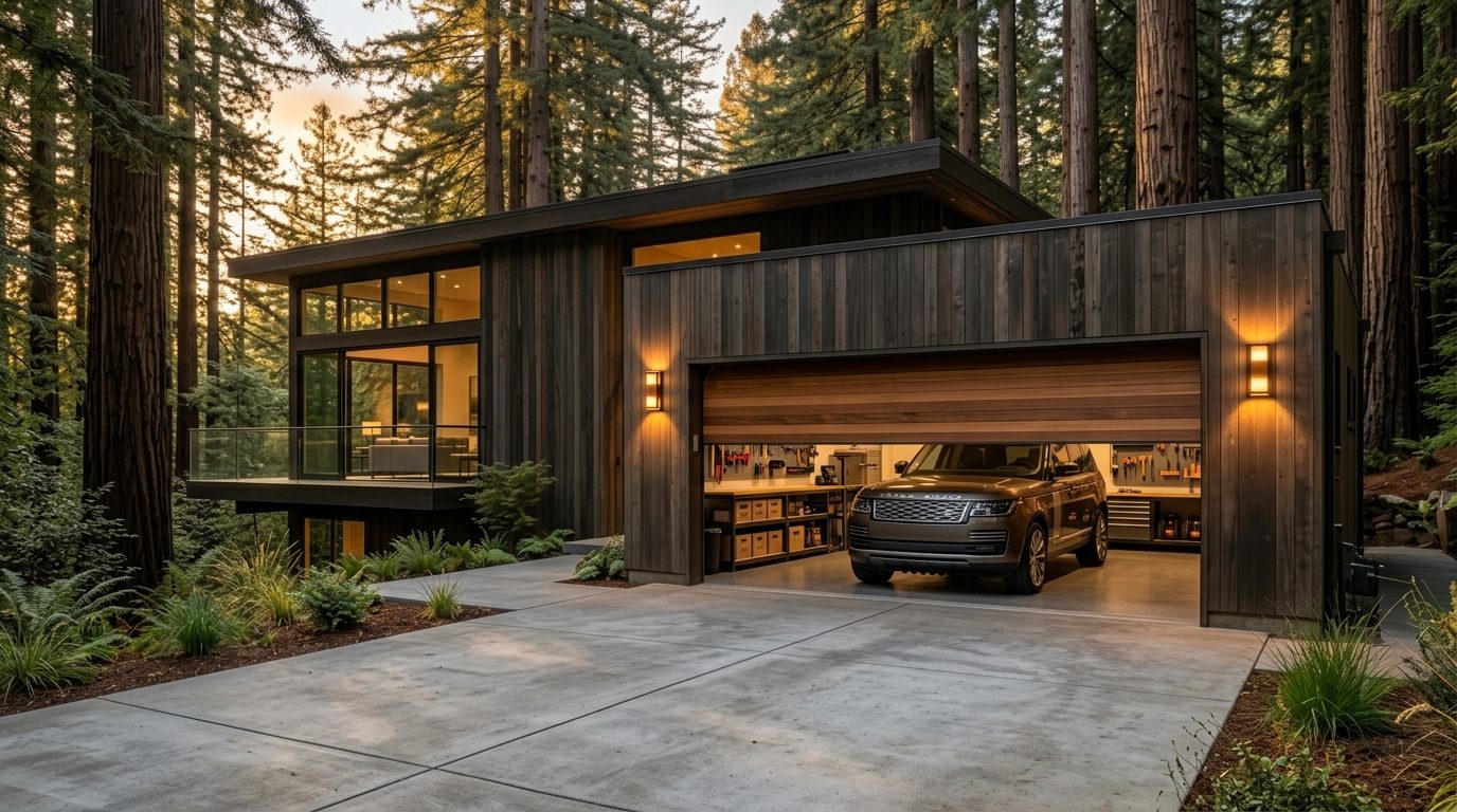 Macdonald Garage Door Repair Service Garage Door Gliding Open Revealing Warm Illuminated Interior